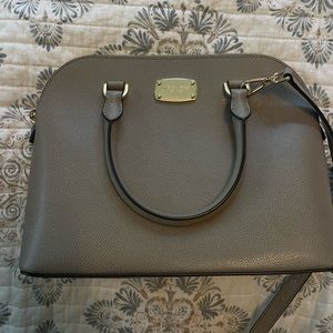 NWOT gray michael kors medium dome bag with shoulder strap